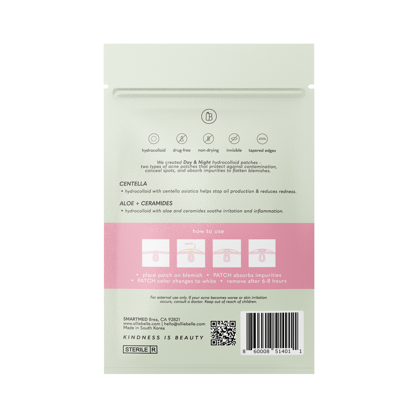 Acne Patches Cover Dot Day & Night Hydrocolloid Patch with Aloe & Centella 60 Patches